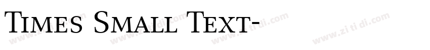 Times Small Text字体转换